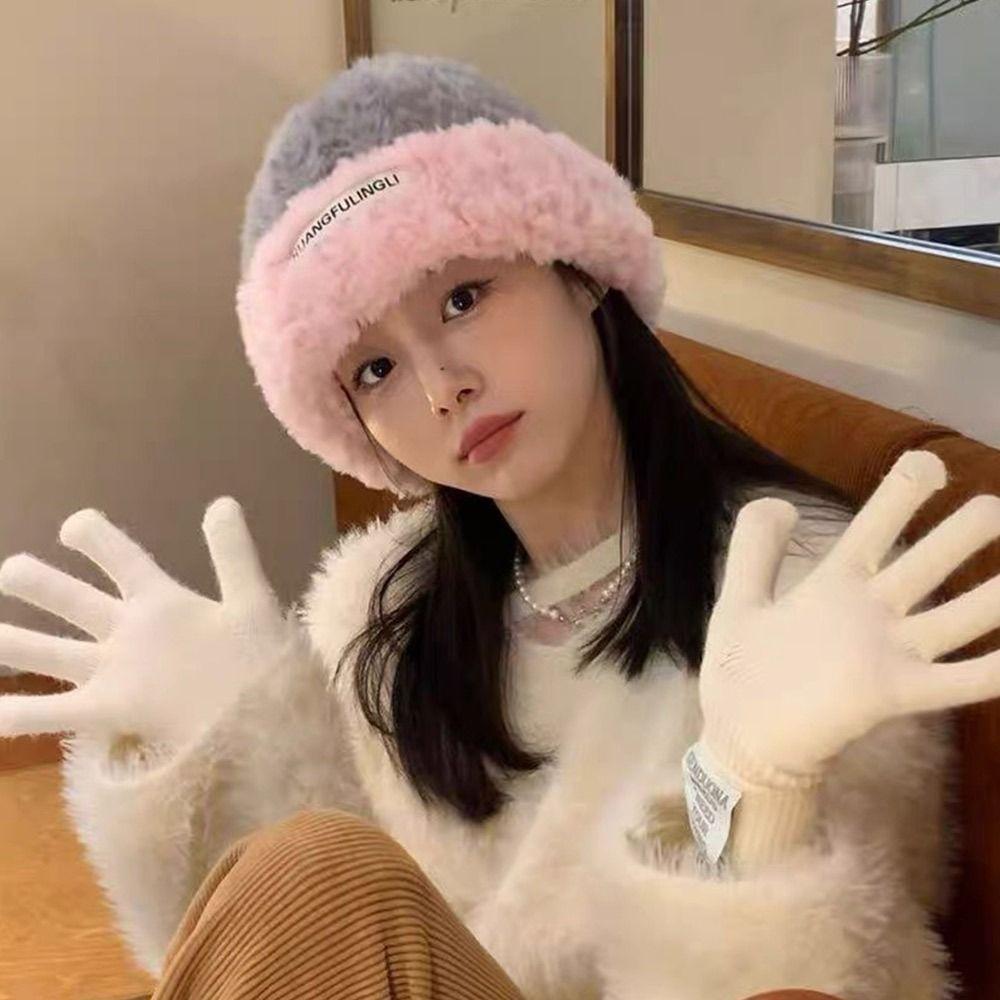 Soft Y2k Beanies Thickened Winter Knitted Hat Casual Bonnet Caps  Riding