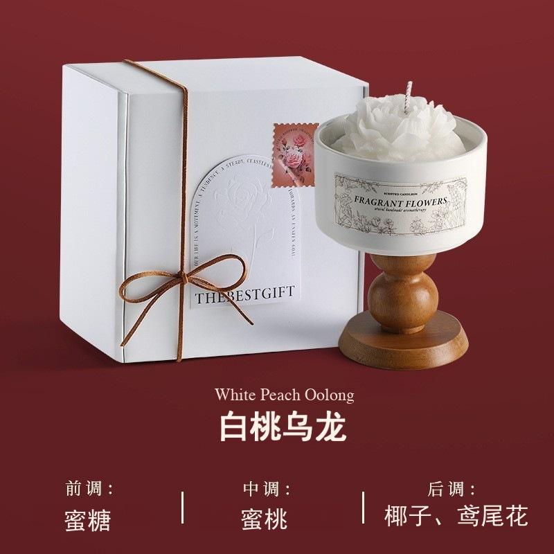 

Scented Candles Romantic Camellia Birthday Gift Premium Fragrance White peach oolong (random gift bag)