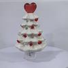 Valentine's Day Resin Tree Night Light Small Lighted Tree with Heart Topper for Bedroom Indoor Home Decor