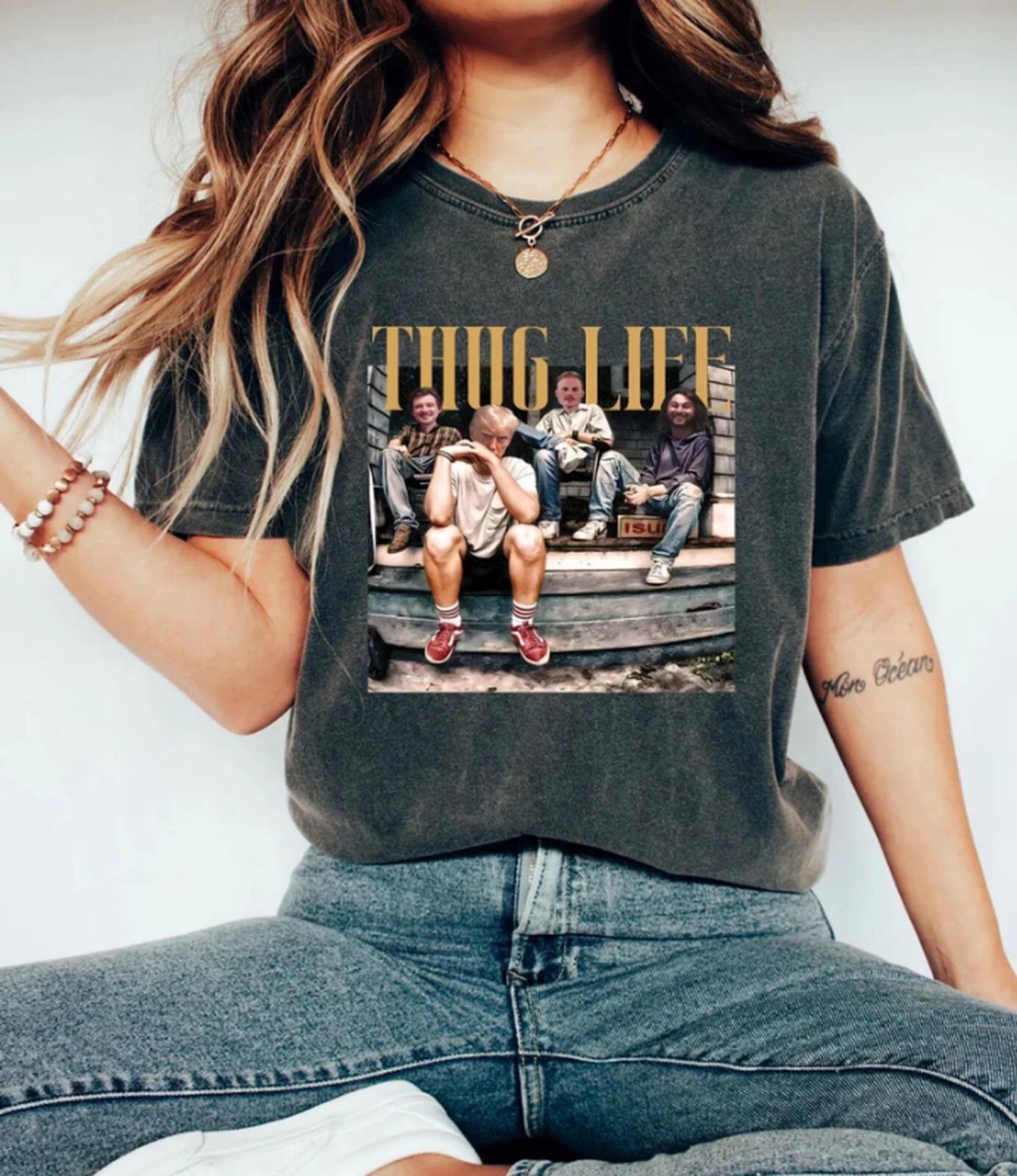 Thug Life Trump Shirt, Republican Shirt, Trump and Western Musicians Shirt XL