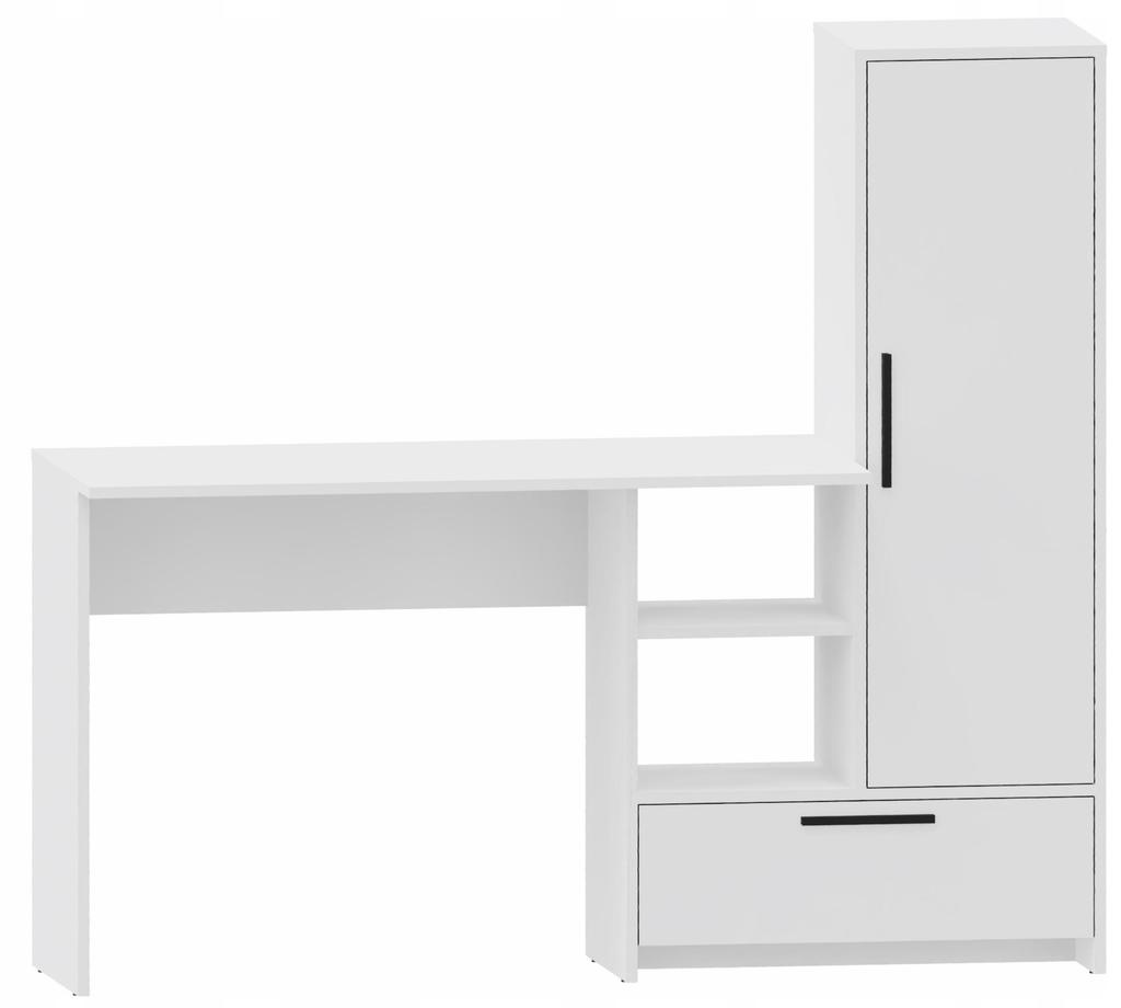 Biurko Regał Altivo Deskreg 1D1So Białe Duże Uniwersalne Szuflada Półka
