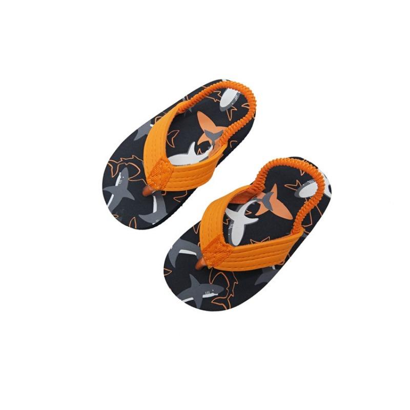 Boys Slippers, Cartoon Soft-soled Anti-slip Shoes, Girls Sandals, Beach Shoes 22 оранжевый