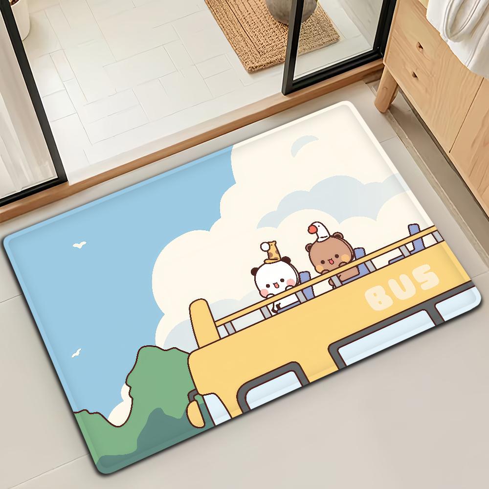 Cartoon Bubu Dudu Cute Door Mat Bath Microfiber Decorative Versatile Flannel Floor Mat Quick Dry Absorbent Non-slip Sole