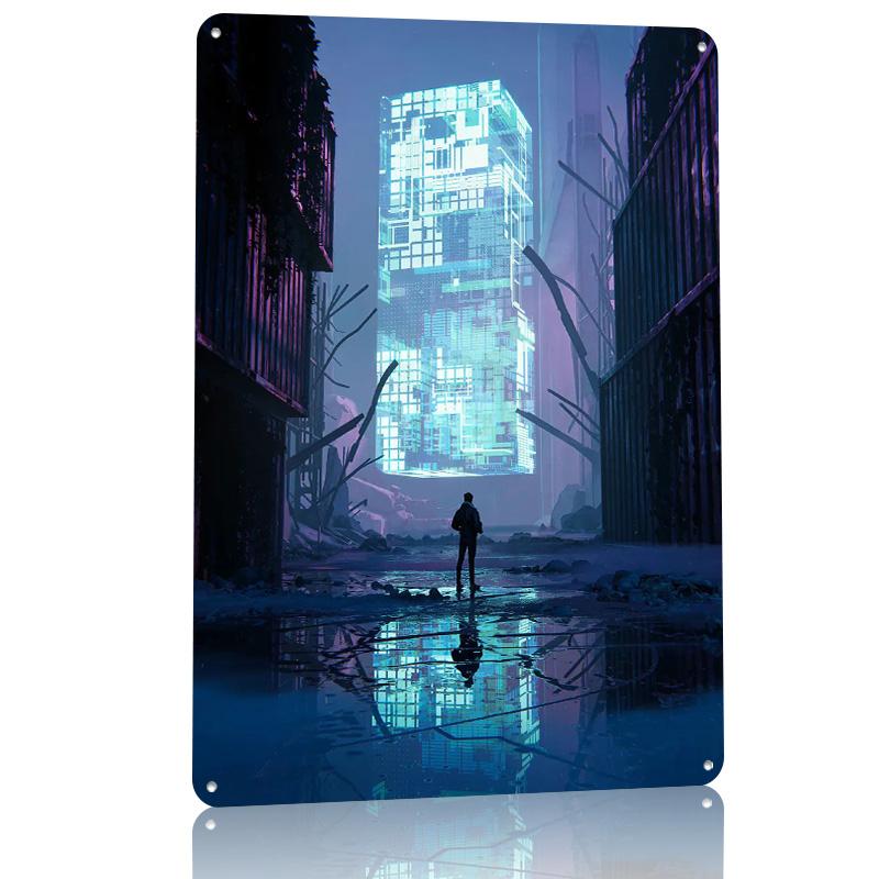 Destruction Night Personalized D Textured Metal Poster Wall Art Vintage Tin Signs for Luxury Decoration Home Decor Accessories