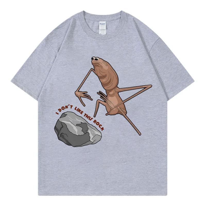 Ich mag diesen Stein nicht Marcus Der Wurm Lustiges Meme T-Shirt Herren Damen Freizeit Kurzarm T-Shirts Hohe Qualität Mode T-Shirts