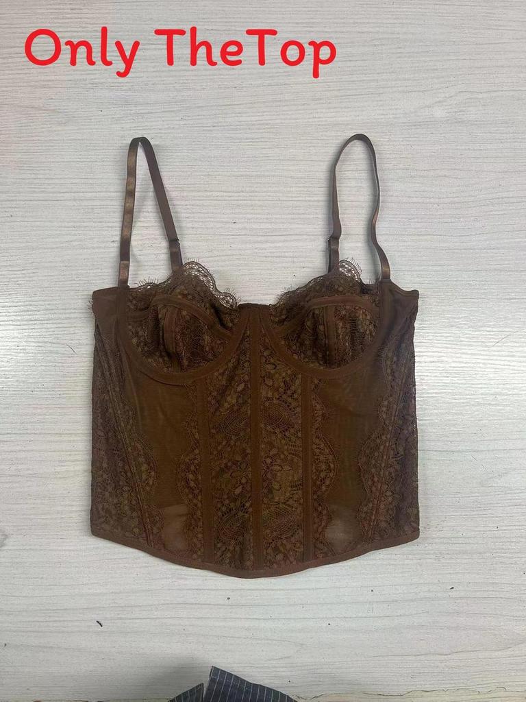 Sexy Lace Corset Top With High Elastic Mesh Fabric For Adult Women