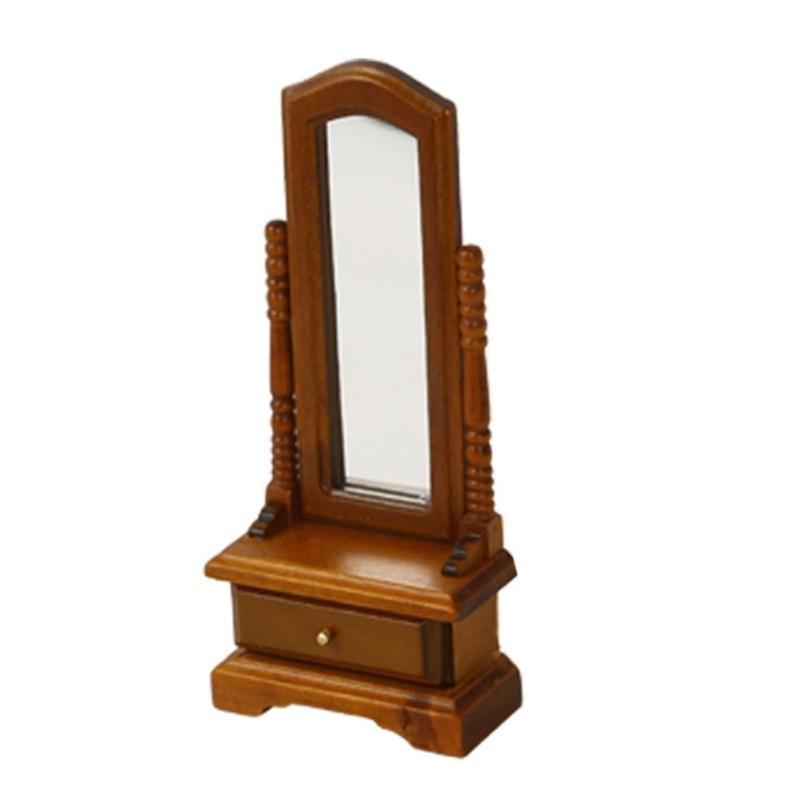 

Fitting Mirror Toy Figure Model Realistic Vintage Realistic Doll House Pretend Girls Gift Realistic Dressing Mirror Toy 1