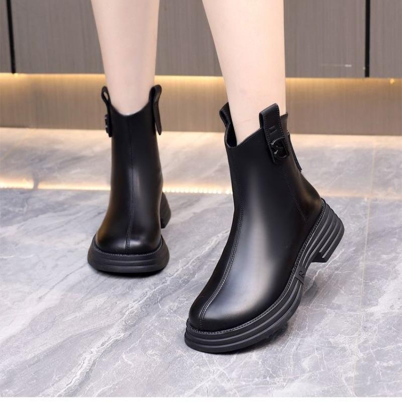 

Новые ретро модные ботинки универсальные тонкие ботинки на среднем каблуке тонкие весенне-осенние ботинки из мягкой кожи эластичные модные ботинки 40