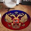 Russian Double Headed Eagle (1) Round Office Rug Decorative Floor Rug for Office Bedroom Living Room and Home Space