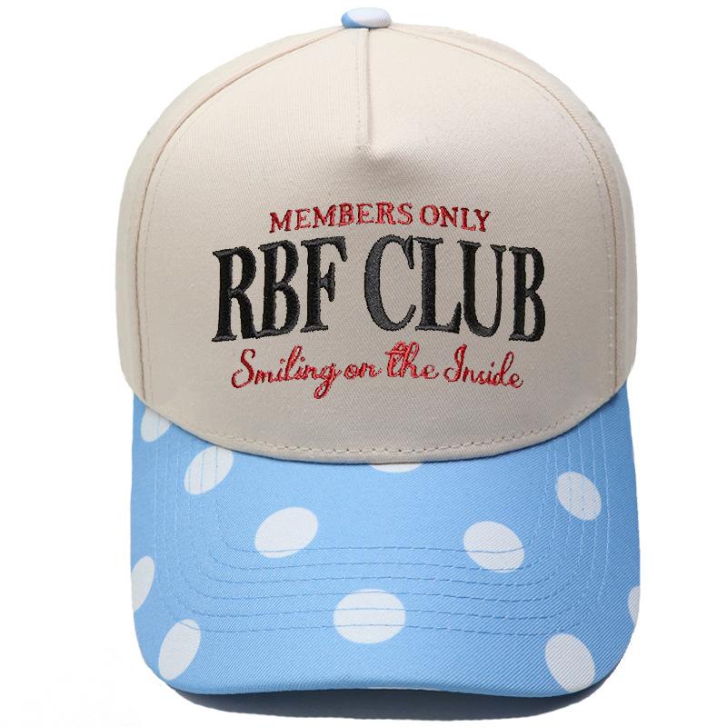 RBF CLUB Truck Driver Hat Embroidery Retro Color Matching Baseball Cap European and American Men's and Women's Casual Hat Tide