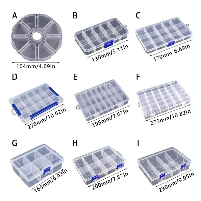 Tool Box Screw Organizer Removable Compartment Plastic Small Parts Organizer Hardware Organizer Box for Garage