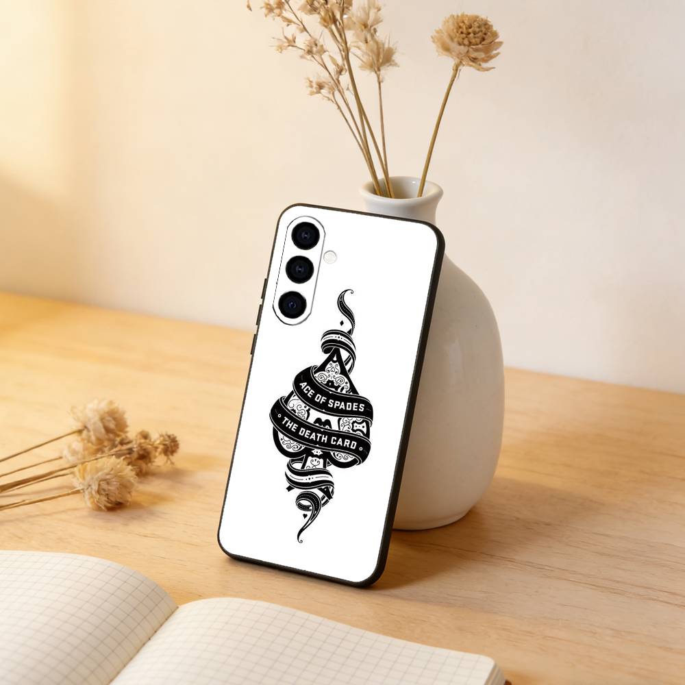 

Ace Of Spades Poker Phone Case Black Silicone Soft For Samsung Galaxy A73,A72,A71,A70,A53,A52,A51 Samsung a51 4g