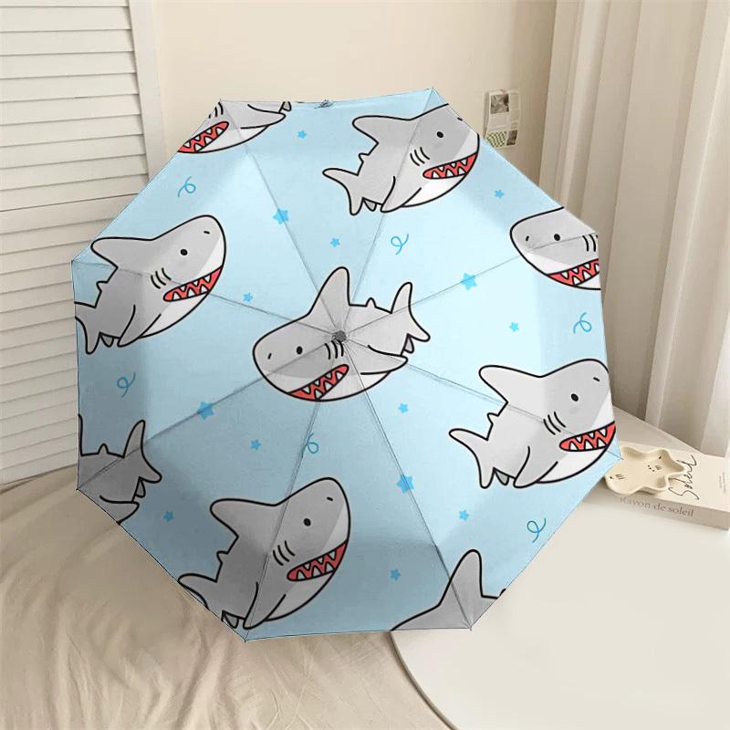 

1PC shark star Umbrella-8-Rib Reinforced Portable Folding Travel Suitable for All Seasons Outdoor Daily Use-Z0483