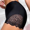 Sexy kanten rand dames ijszijde effen kleur gladde boxerbroek naadloze elastische grote maat antislip veiligheidsbroek voor dames