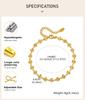 18K Gold Plated Anklet, Stainless Steel Lucky Foot Chain, Minimalist Ankle Bracelet for Women Beach Jewelry