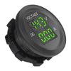 12-24V Instrument Waterproof Voltage VA ThreeDigit Round LED Panel Digital Voltmeter Ammeter Tester Monitor Display Voltmeter