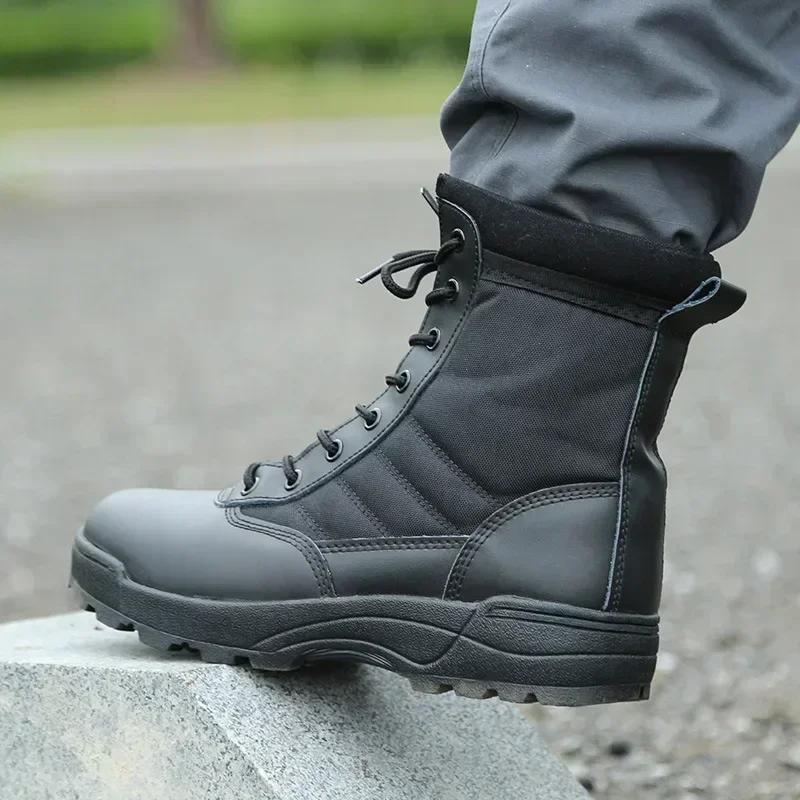 Fashion Tactical Boots Men Boots Special Force Desert Combat Boot Outdoor Hiking Boots Ankle Shoes Men Work Safty Shoes