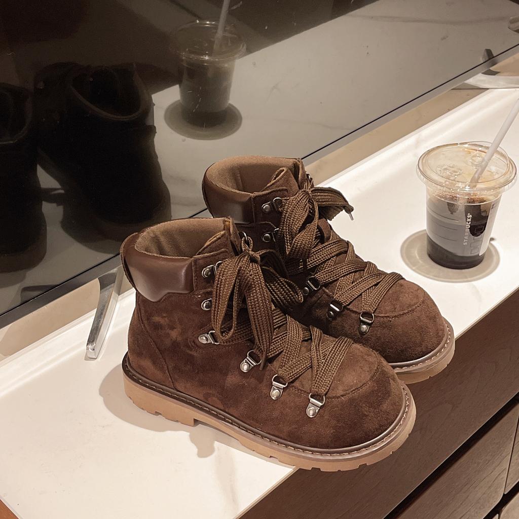 Fashion Platform Ankle Boots Women's Mid Heels Designer Shoes Winter 2025 Fashion Chelsea Boots New Goth Walking Lace Up Mujer De Botas