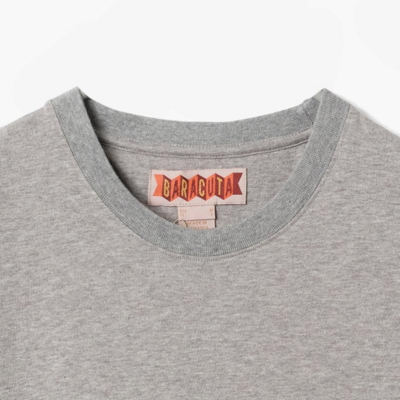Baracuta Icon Logo Embroidered Tee Gray Cuf1m60000a13