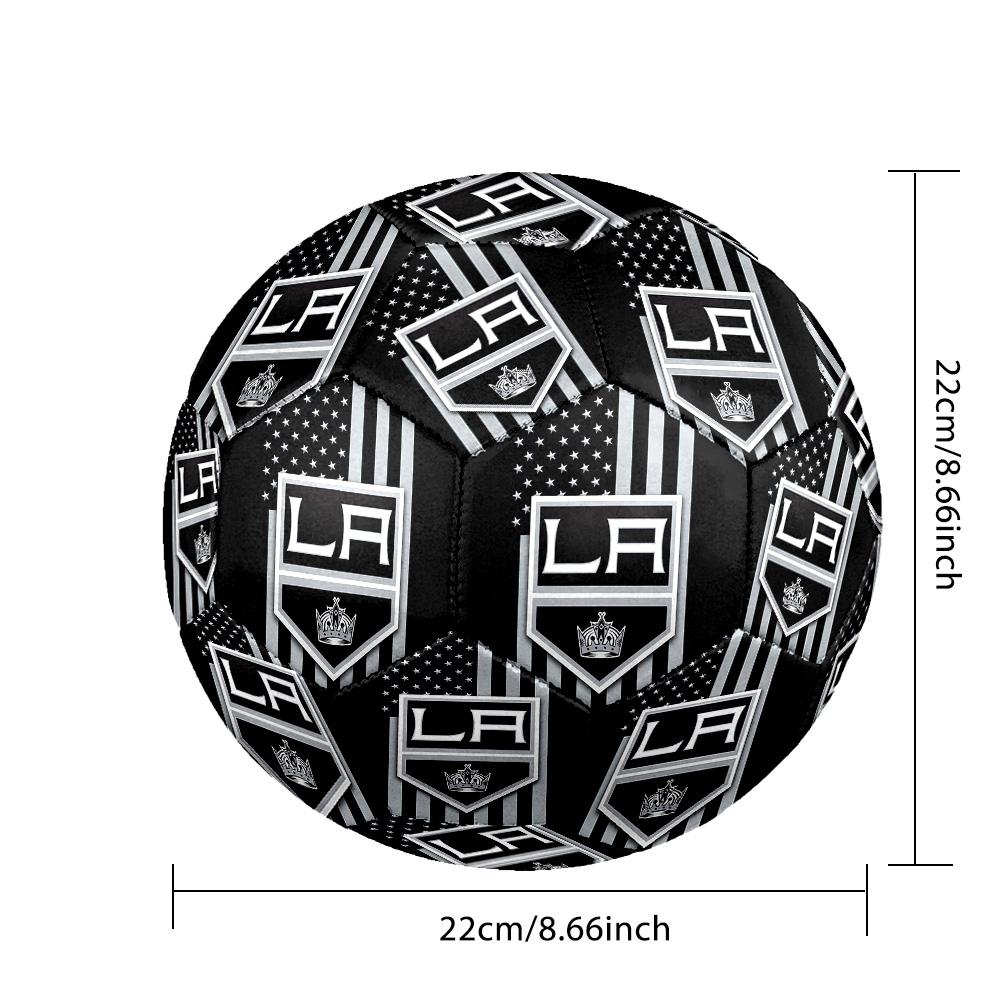 Los Angeles Kings Indoor Soccer Ball Size 5 Colorful All Ages Machine Stitched PVC Competition Ready Durable High-Bounce