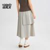 Benlai Women's Spliced Design Loose Midi Skirt