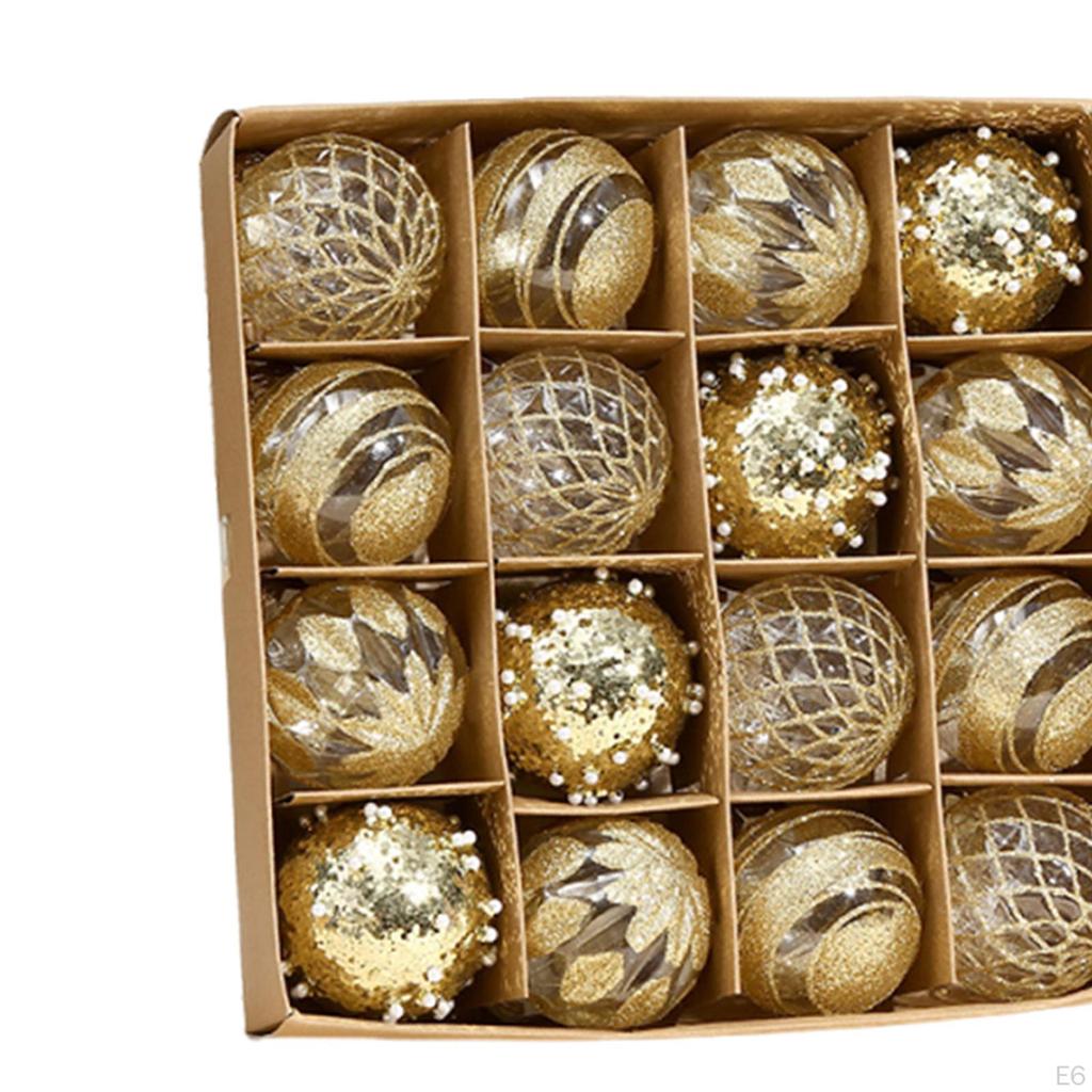 16 Pieces Christmas Ball Ornaments Reusable Party Favor Xmas Decor Tree Hanging for