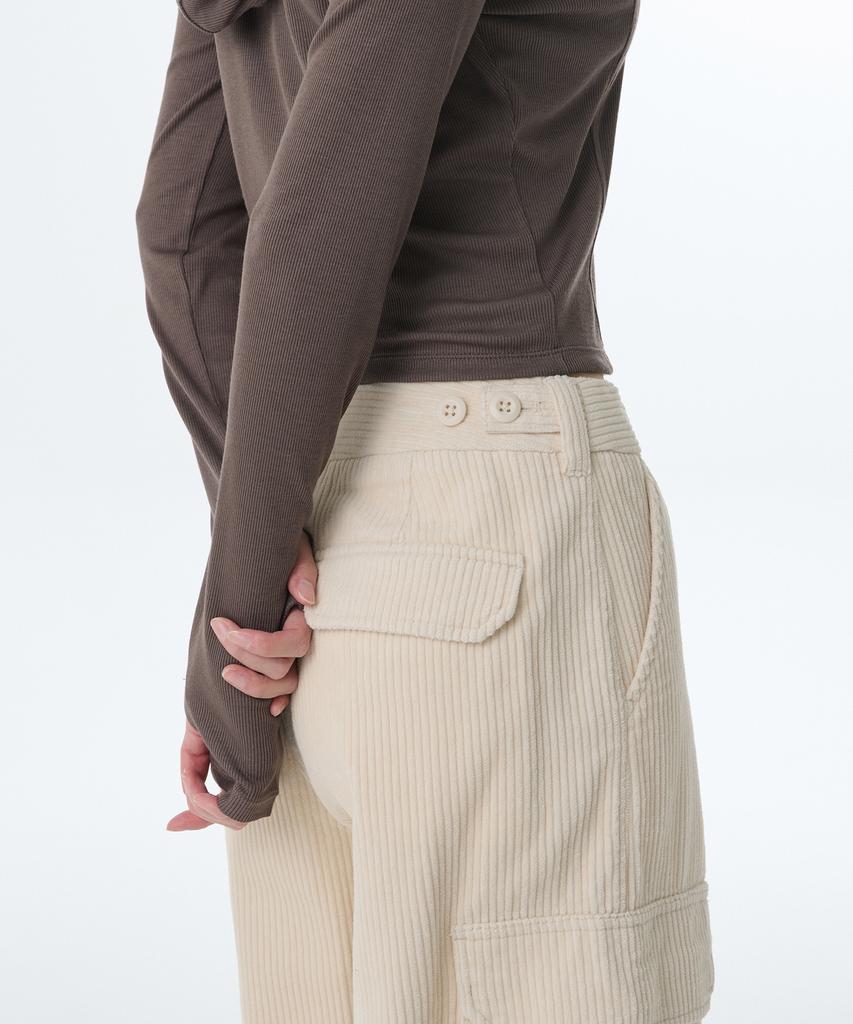 MUSINSA STANDARD WOMAN Women'S Corduroy Wide Cargo Pants [Cream]