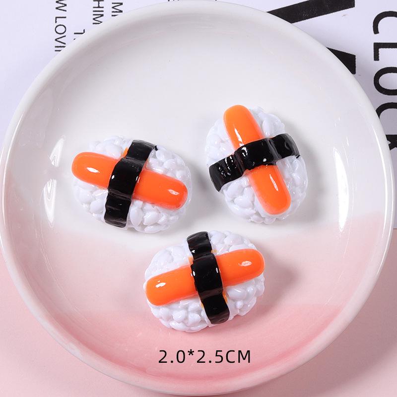 Ready-made Simulated Food Sushi Bread Pizza DIY Phone Case & Beauty Accessories for Kids Resin Jewelry