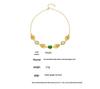 Elegant Multi-Faceted Glass Stone Clavicle Necklace - Transparent Water Drop Design, Light Luxury Style, Stainless Steel