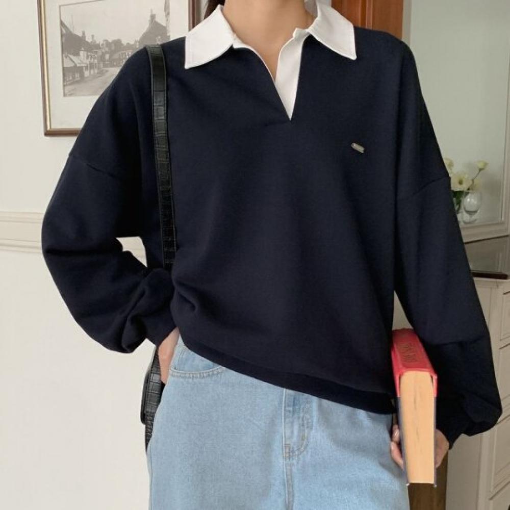New ArrivalS Open Run Women S AuTumn Open Collar Color Block Long Sleeve T ShirT