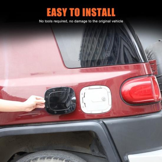 Glossy Black ABS Fuel Tank Cap Trim Cover For Toyota FJ Cruiser 2007-