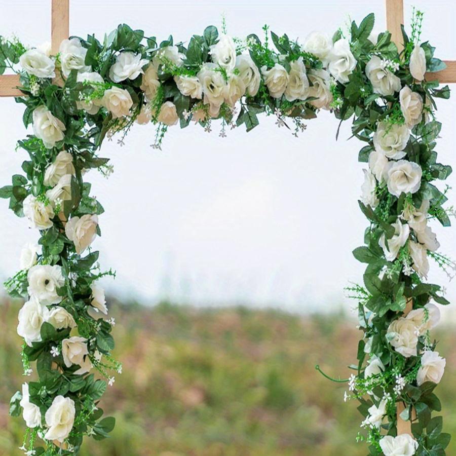 Artificial Flower Artificial White 1pc Flower Garland Perfect for Weddings, Home Decor, and Table Centerpieces