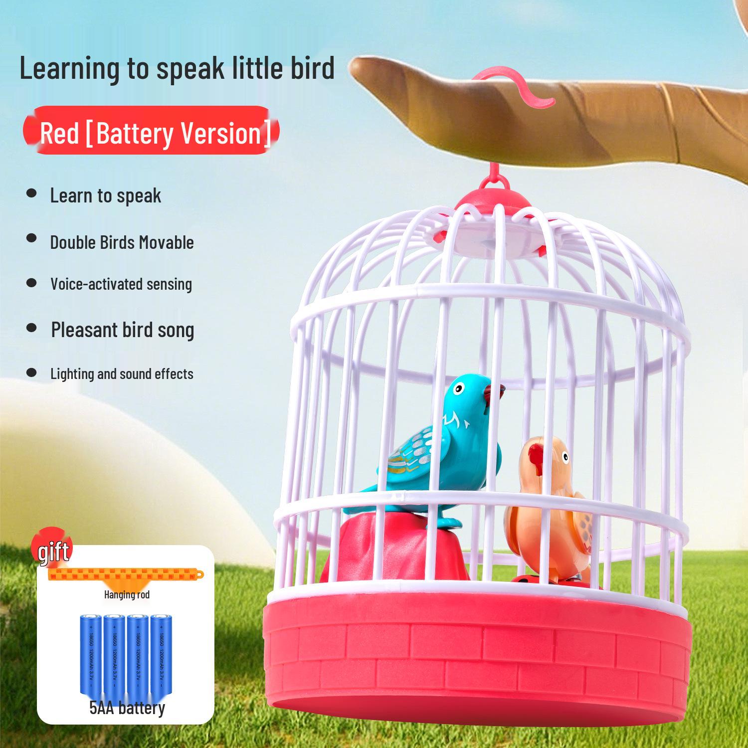 

Talking Baby Bird Toy for 0-3 Years: Head-Lifting Training, Electric