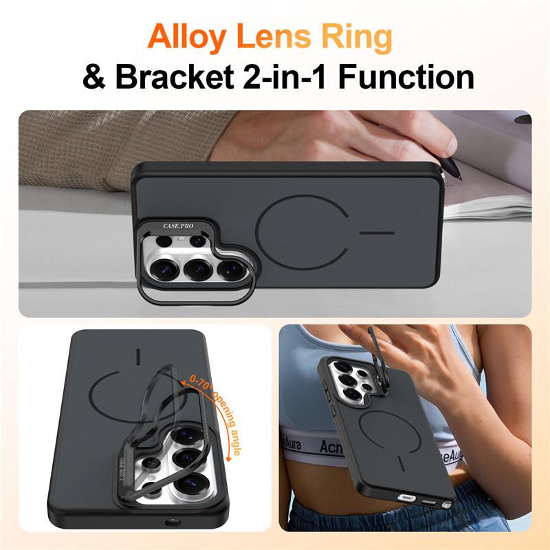NEW Matte Magnetic Phone Case Camera Bracket Shockproof Protective Cover For Samsung Galaxy S26 Ultra S25 S24 S23 Plus FE 5G