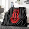 Stoke City Football Club Flannel Blanket, Soft Polyester, Modern Design, All-Season for Camping, Travel, Gifts for Holidays or Birthdays