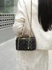 2025 Quilted Chain Box Bag: Mini High-End Genuine Cowhide Leather Women's Square Bag