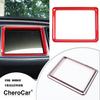 Car Navigation GPS Screen Cover Trim Frame for Dodge Challenger 2015+ Red ABS