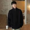 Men's Retro Loose Half-Zip High-Neck Sweater - Autumn/Winter Solid Knitwear