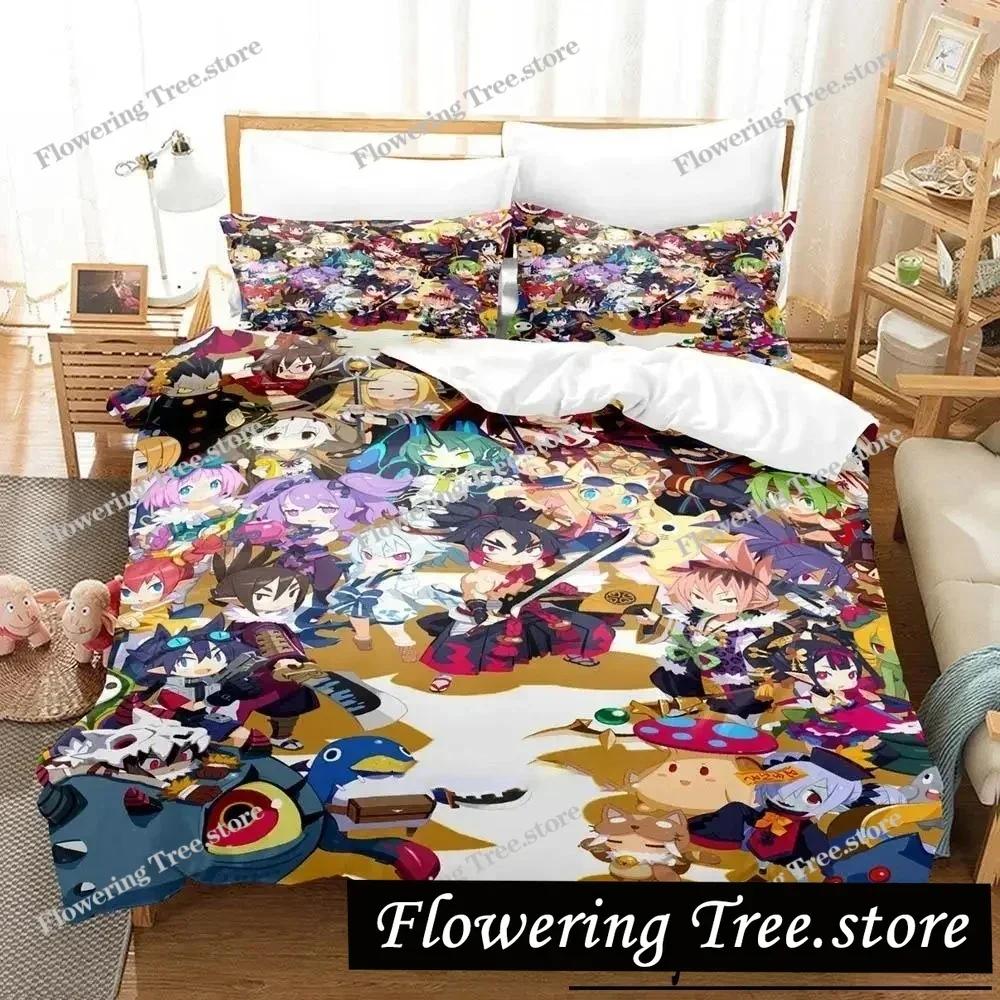 Anime Disgaea Bedding Set Duvet Cover Bed Set Quilt Cover Pillowcase Comforter King Queen Size Boys Adult Bedding Set029963