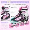 SOHAPI Inline Skates for Kids - Roller Skates with 4 Size Adjustments, Fully Illuminated Wheels, Beginner-Friendly, Rose Pink, Size S, with Storage Ba