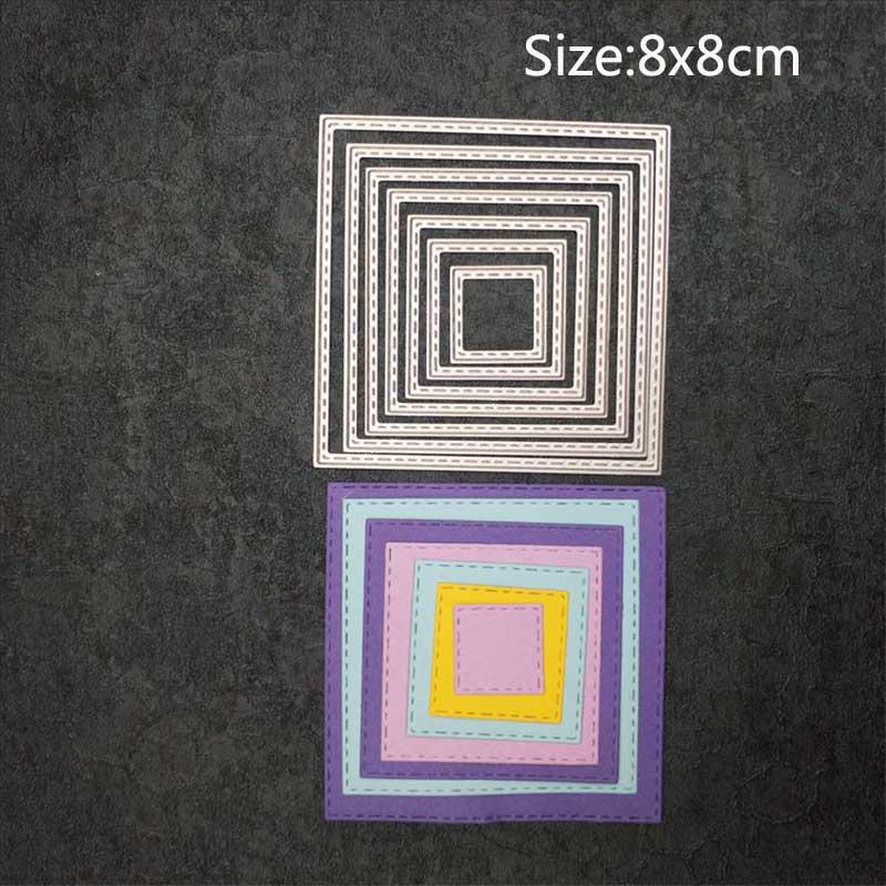 Buy 1 Set Metal Cutting Dies Heart Circle Rectangle Oval Lace Frame ...