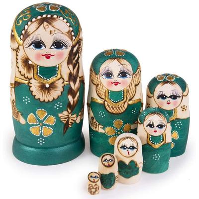 Matroschka-Nistpuppen aus Holz, stapelbar, 7-teilig, handgefertigtes Spielzeug für Kinder, Weihnachten, Muttertag, Geburtstag, Heimdekoration
