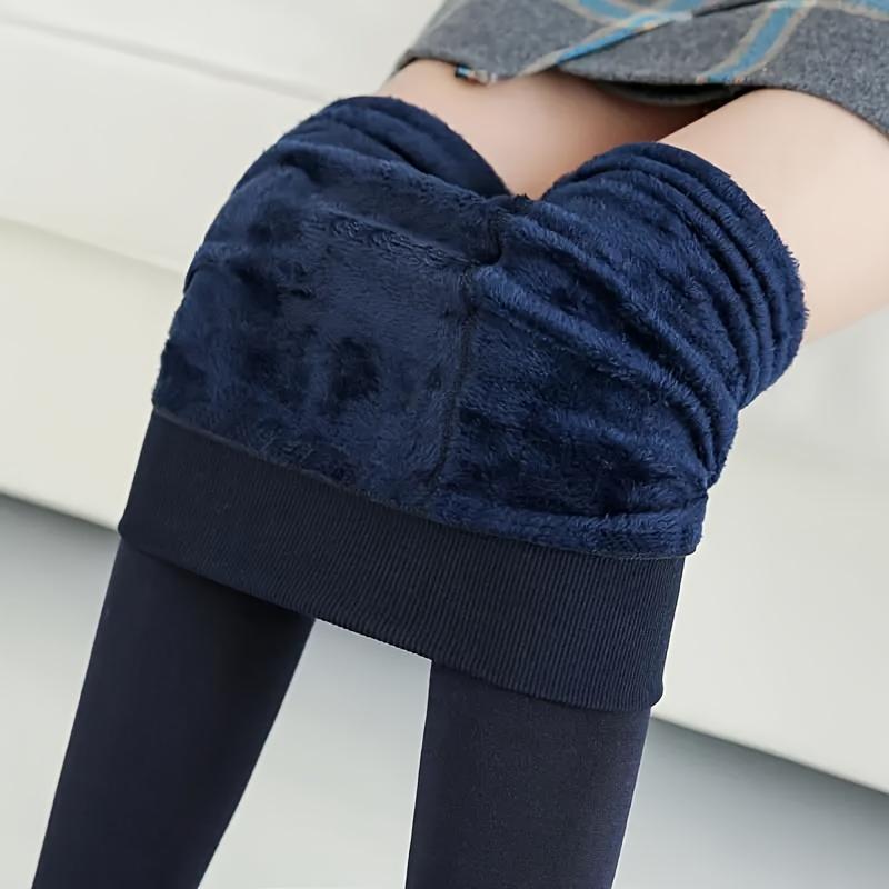 

Women New Large Size Pantyhose with Extra Thick Fleece and One-piece Leggings Colored Tight Fitting Pantyhose One Size темно-синього кольору