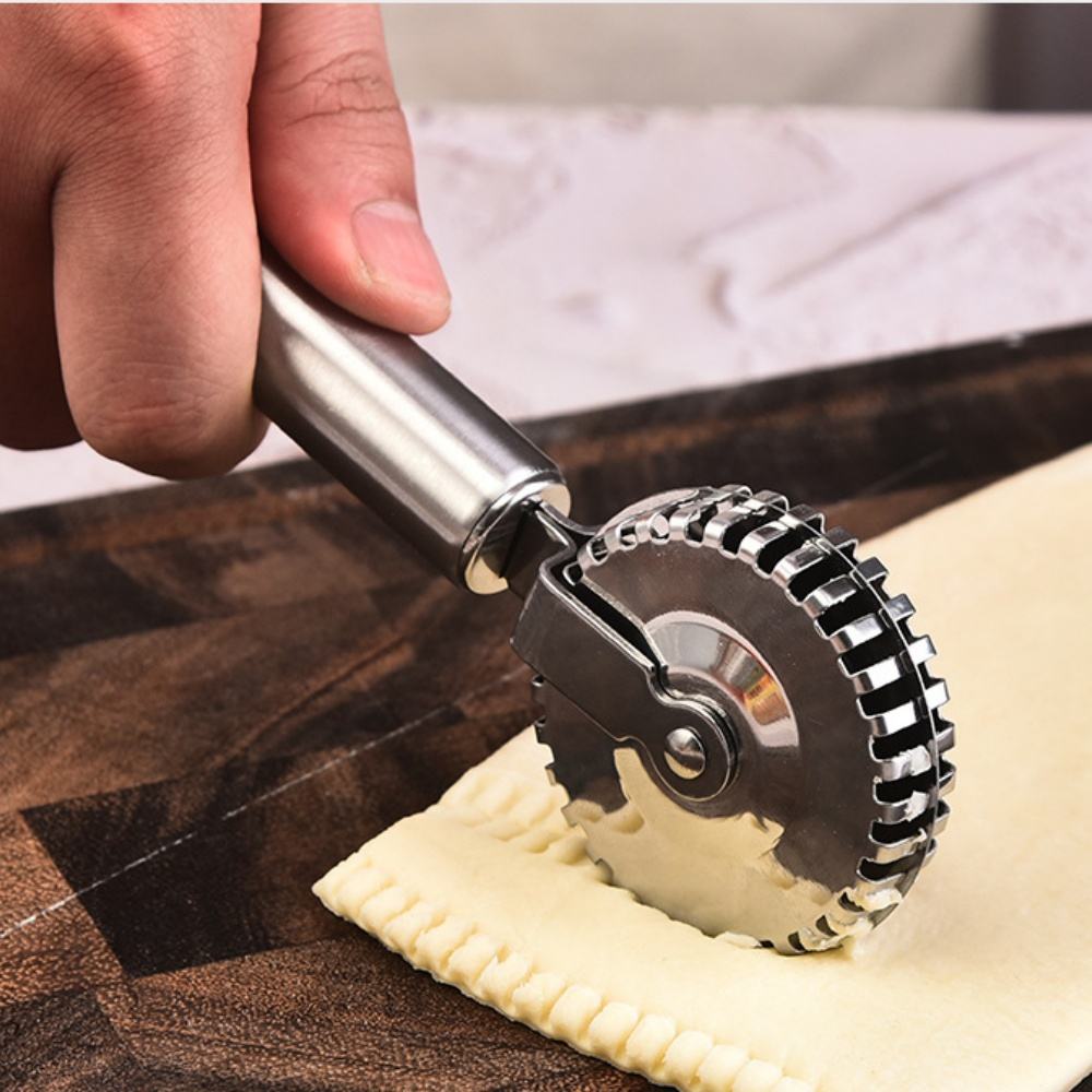 1 Stück Ravioli-Schneider Edelstahlrad, Perfekt zum Schneiden, Versiegeln und Crimpen von Frischer Pasta Teig Küchenwerkzeug für Zuhause