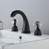 Rubinetto per Lavabo Grigio Canard Rubinetto per Lavabo da Bagno a 3 Fori a Larga Apertura Oro/Nero/Cromo Miscelatore per Lavabo Rubinetto Acqua Calda e Fredda Nuovo
