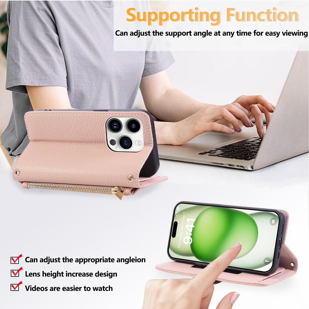 Crossbody Long Lanyard Flip Cards Solt Wallet Leather Bag Case for Samsung S26 Ultra S25 S24 S23 S22 A27 A17 A37 A57 Stand Cover