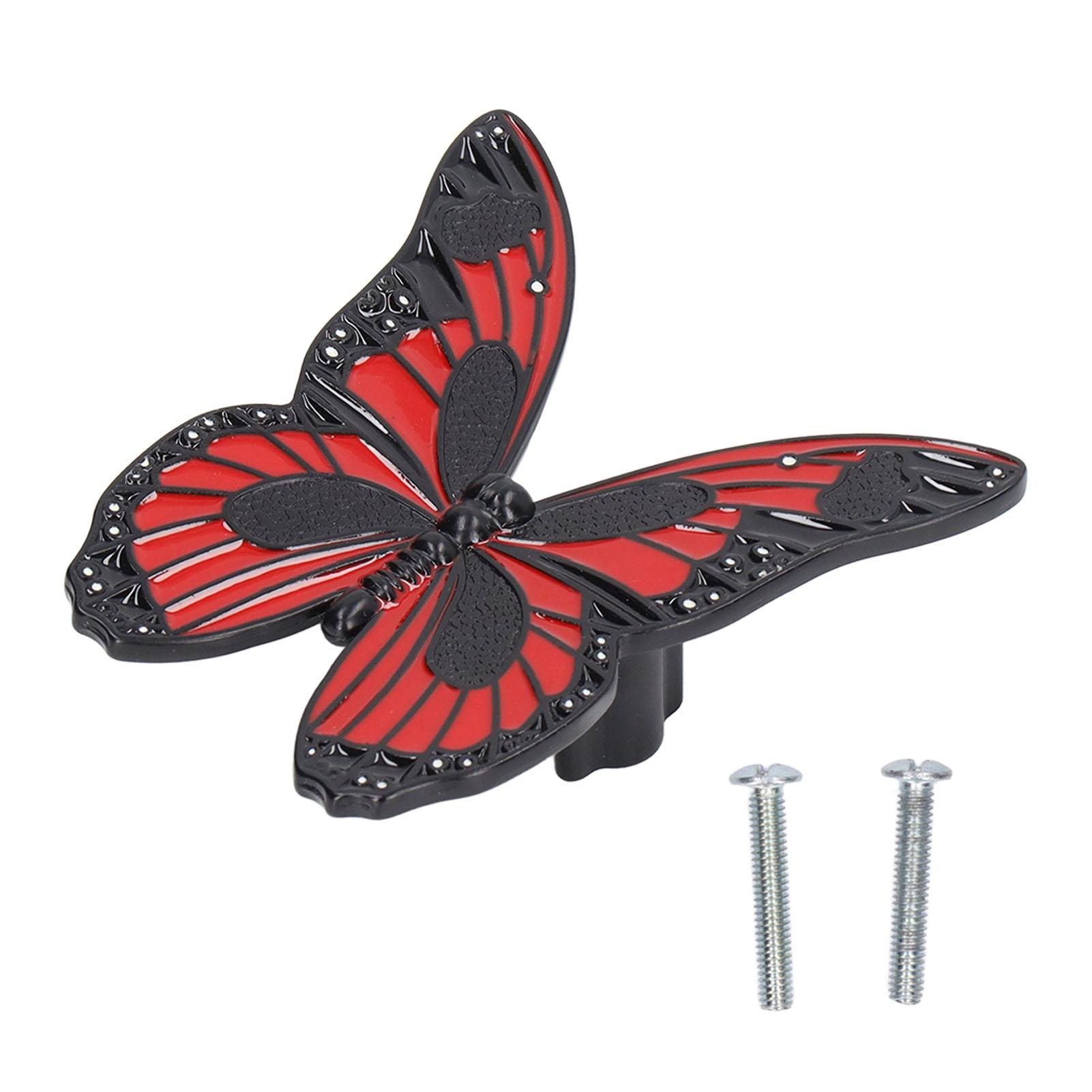 

Zinc Alloy Art Butterfly Handle Modern Minimalist Drawer Cabinet Door Knob Furniture Hardware красный