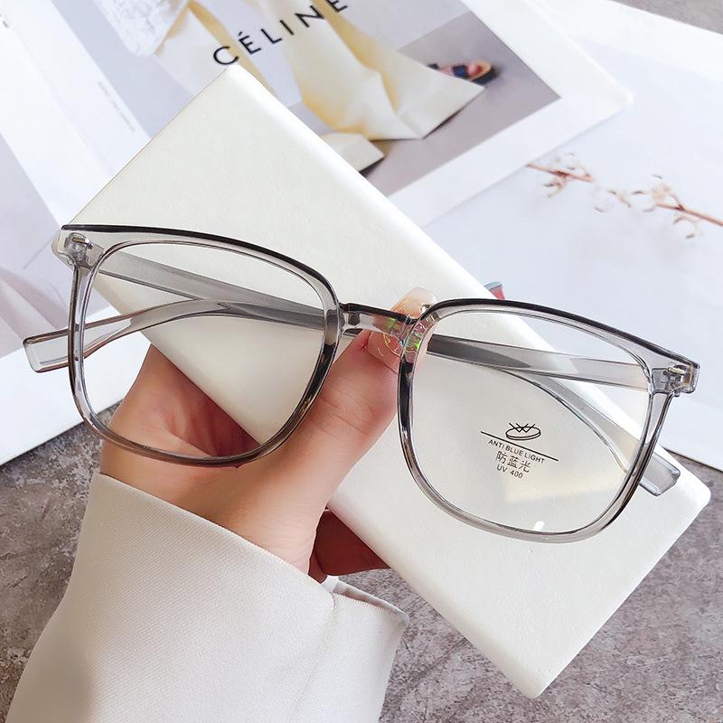 Modische Blaulichtblockierende Brille Herren Quadratisch Klar Schwarzer Rahmen Computerbrille Damen Klar Strahlenschutzfilter Brille