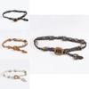 Bohemian Rope Waist Belt Handwoven Cotton Linen Folk Style For Vacation And Daily Use