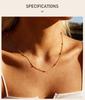 Collar de Cadena para Mujer Impermeable Chapado en Oro Multiestilo Cadena de una Sola Perla Joyería para Superponer Acero Inoxidable Libre de Manchas